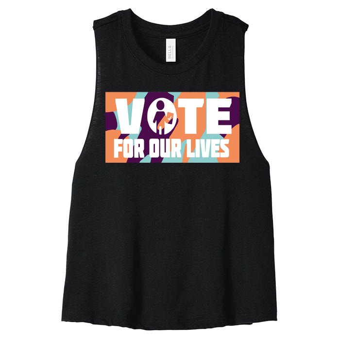 Vote For Our Lives Women's Racerback Cropped Tank