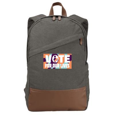 Vote For Our Lives Cotton Canvas Backpack