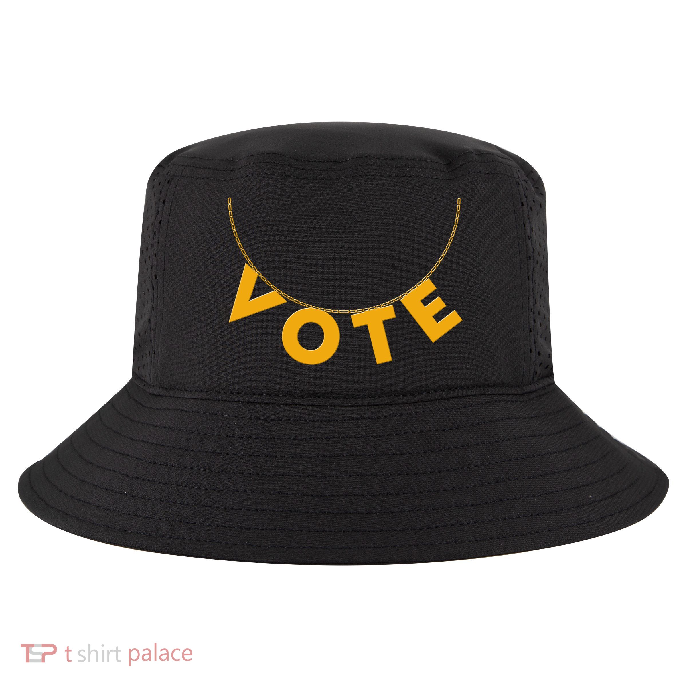 VOTE Gold Chain Necklace 2020 Election Cool Comfort Performance Bucket Hat