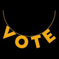 VOTE Gold Chain Necklace 2020 Election Sweatshirt