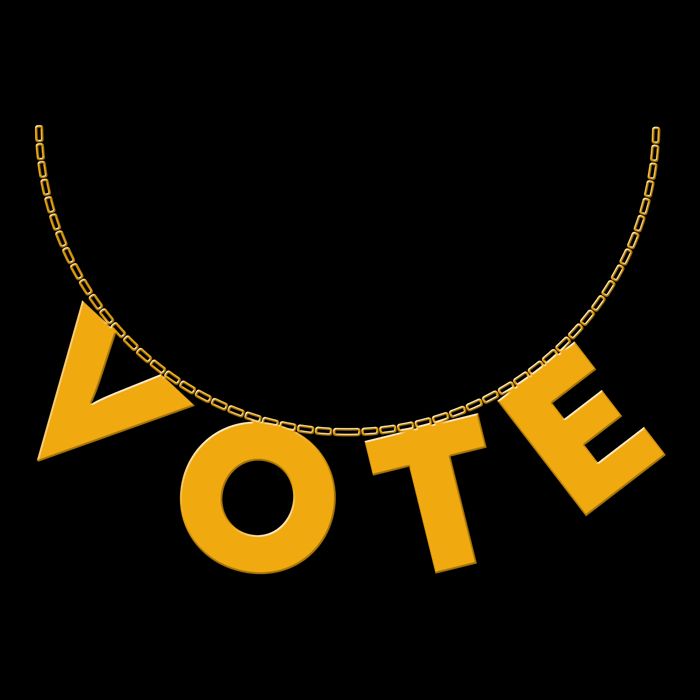 VOTE Gold Chain Necklace 2020 Election Sweatshirt
