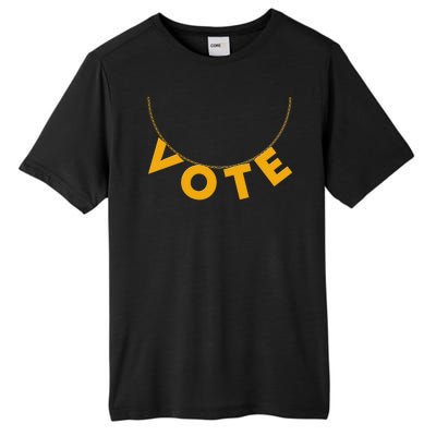 VOTE Gold Chain Necklace 2020 Election Tall Fusion ChromaSoft Performance T-Shirt