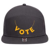 VOTE Gold Chain Necklace 2020 Election 7 Panel Mesh Trucker Snapback Hat