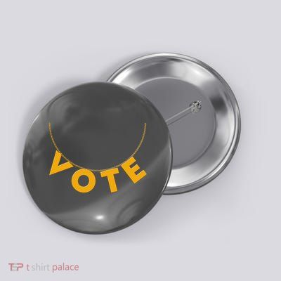 VOTE Gold Chain Necklace 2020 Election Button