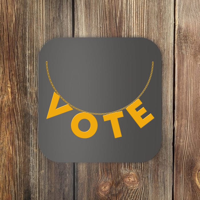 VOTE Gold Chain Necklace 2020 Election Coaster