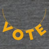 VOTE Gold Chain Necklace 2020 Election Flatbill Hat