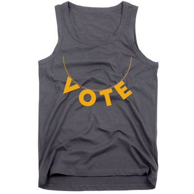 VOTE Gold Chain Necklace 2020 Election Tank Top