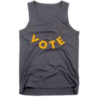 VOTE Gold Chain Necklace 2020 Election Tank Top