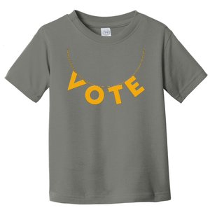 VOTE Gold Chain Necklace 2020 Election Toddler T-Shirt