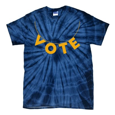 VOTE Gold Chain Necklace 2020 Election Tie-Dye T-Shirt