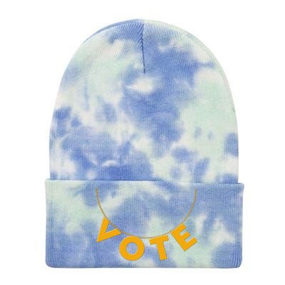 VOTE Gold Chain Necklace 2020 Election Tie Dye 12in Knit Beanie