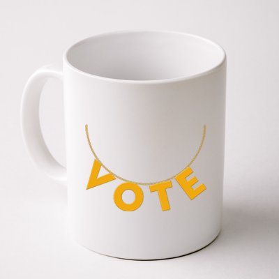 VOTE Gold Chain Necklace 2020 Election Coffee Mug