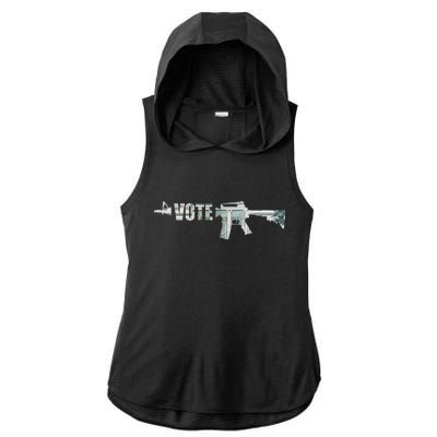 Vote Guns Ladies PosiCharge Tri-Blend Wicking Draft Hoodie Tank