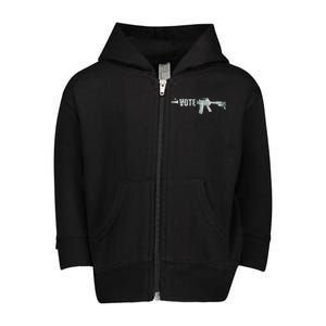 Vote Guns Toddler Zip Fleece Hoodie