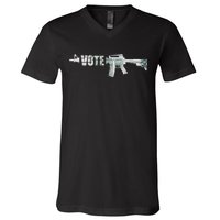 Vote Guns V-Neck T-Shirt