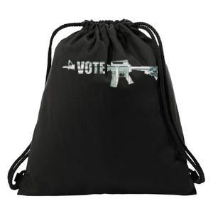 Vote Guns Drawstring Bag