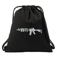 Vote Guns Drawstring Bag