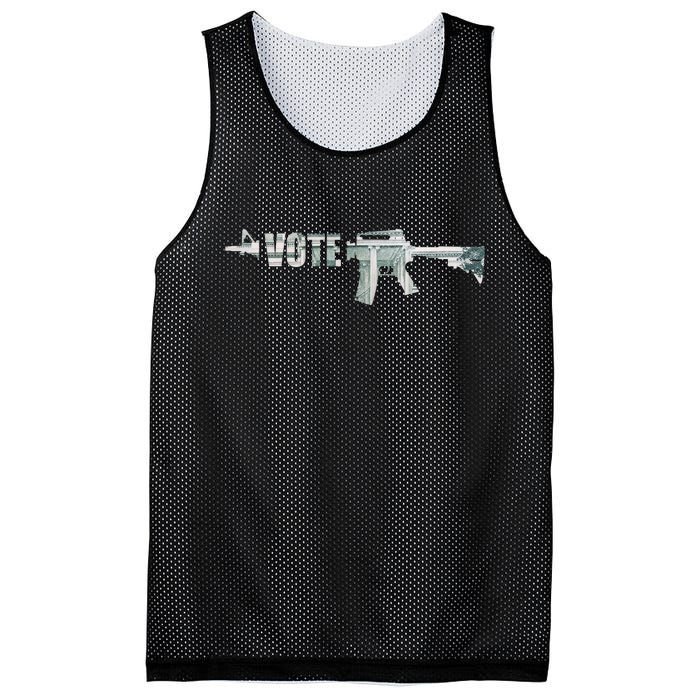 Vote Guns Mesh Reversible Basketball Jersey Tank