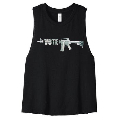 Vote Guns Women's Racerback Cropped Tank