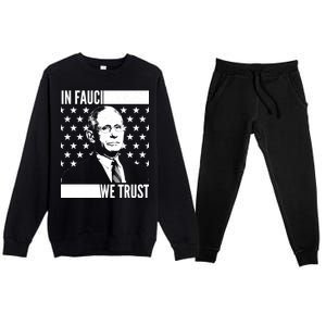 Vote In Fauci We Trust Premium Crewneck Sweatsuit Set