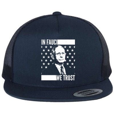 Vote In Fauci We Trust Flat Bill Trucker Hat