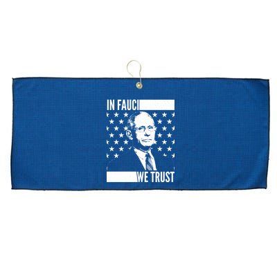Vote In Fauci We Trust Large Microfiber Waffle Golf Towel