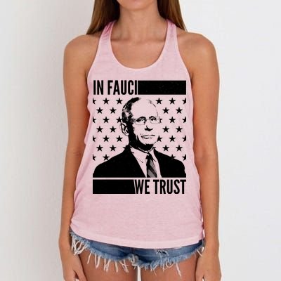 Vote In Fauci We Trust Women's Knotted Racerback Tank