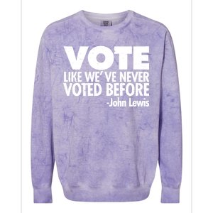 VOTE Like We've Never Voted Before John Lewis Colorblast Crewneck Sweatshirt