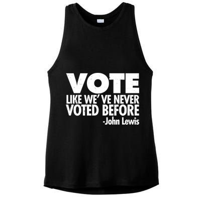 VOTE Like We've Never Voted Before John Lewis Ladies PosiCharge Tri-Blend Wicking Tank