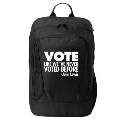 VOTE Like We've Never Voted Before John Lewis City Backpack