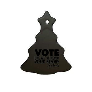 VOTE Like We've Never Voted Before John Lewis Ceramic Tree Ornament