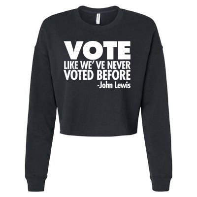 VOTE Like We've Never Voted Before John Lewis Cropped Pullover Crew