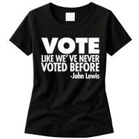 VOTE Like We've Never Voted Before John Lewis Womens T-Shirt