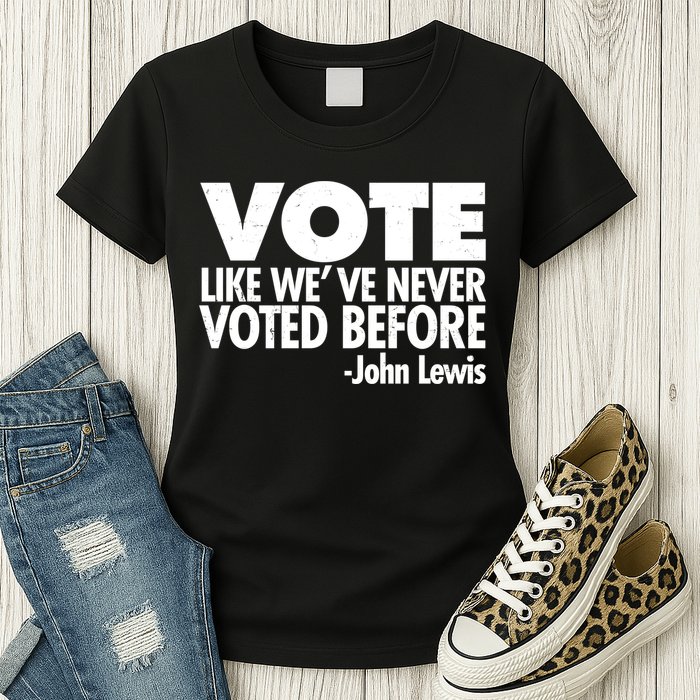 VOTE Like We've Never Voted Before John Lewis Womens T-Shirt