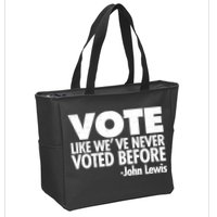 VOTE Like We've Never Voted Before John Lewis Zip Tote Bag