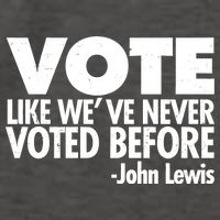 VOTE Like We've Never Voted Before John Lewis Vector Backpack