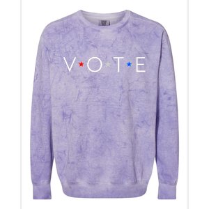 VOTE Red White Blue Stars Colorblast Crewneck Sweatshirt