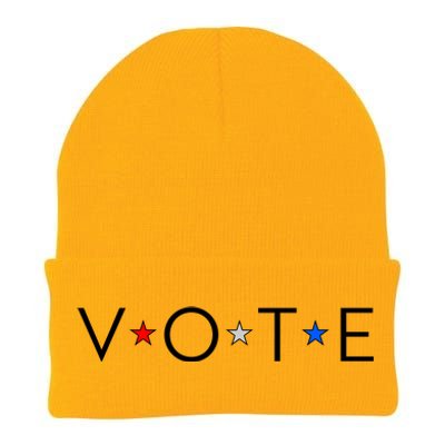 VOTE Red White Blue Stars Knit Cap Winter Beanie