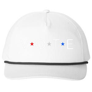 VOTE Red White Blue Stars Snapback Five-Panel Rope Hat