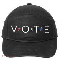 VOTE Red White Blue Stars 7-Panel Snapback Hat