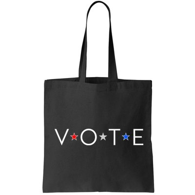 VOTE Red White Blue Stars Bag