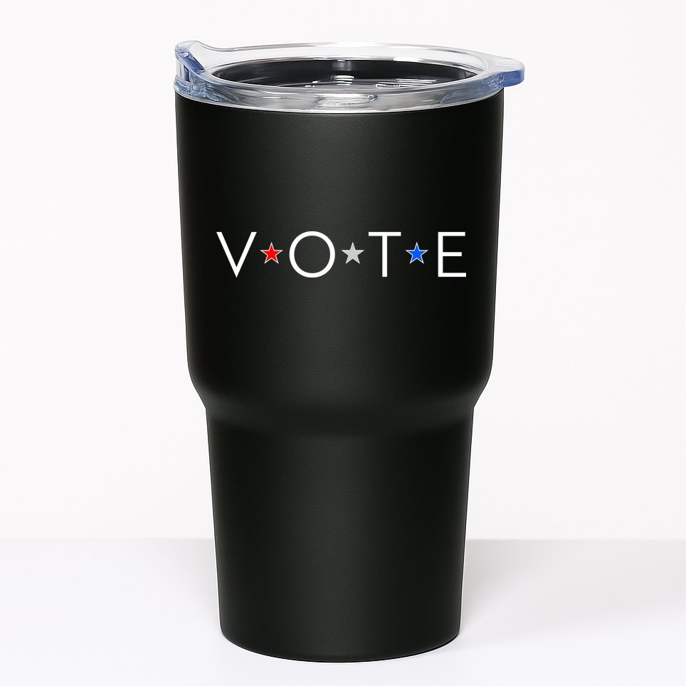 VOTE Red White Blue Stars Tumbler