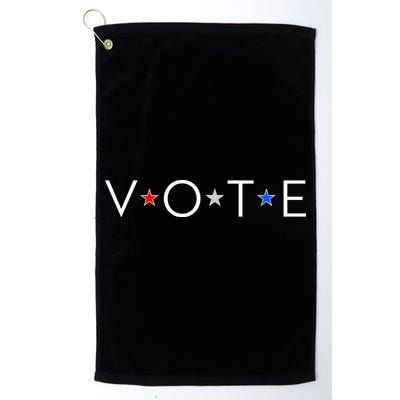 VOTE Red White Blue Stars Golf Towel