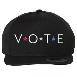 VOTE Red White Blue Stars Wool Snapback Cap