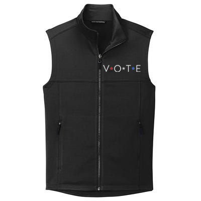 VOTE Red White Blue Stars Collective Smooth Fleece Vest