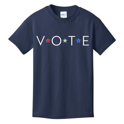 VOTE Red White Blue Stars Kids T-Shirt