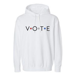 VOTE Red White Blue Stars Garment-Dyed Fleece Hoodie