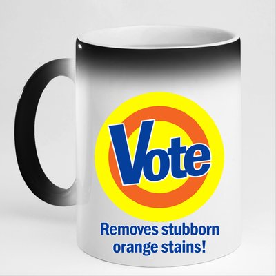 Vote Remove Stubborn Orange Stains 11oz Black Color Changing Mug