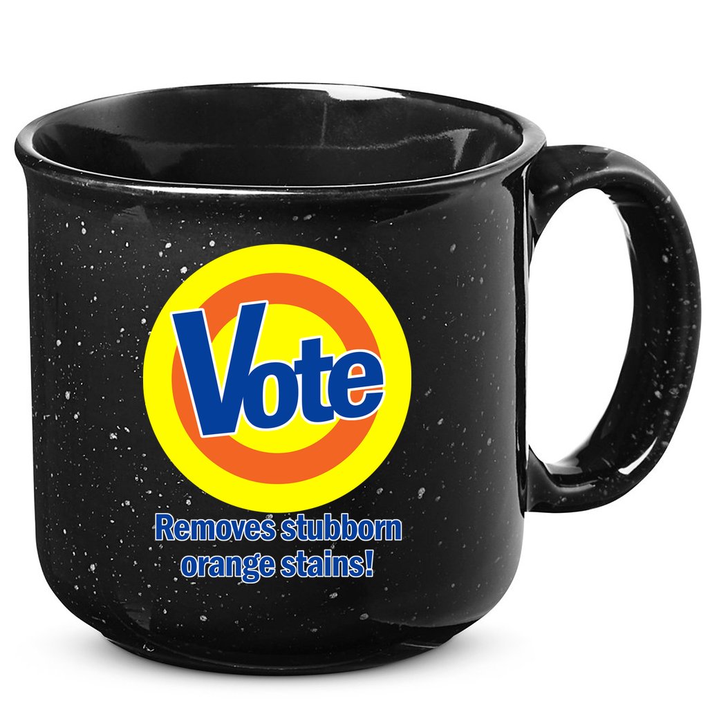 Vote Remove Stubborn Orange Stains 15oz Campfire Ceramic Mug