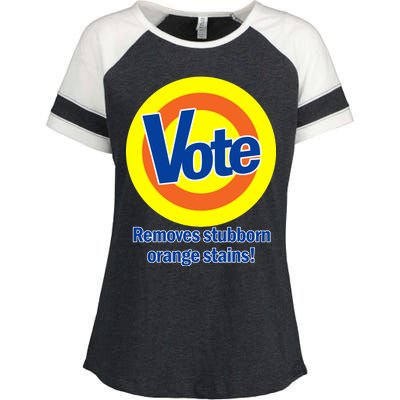 Vote Remove Stubborn Orange Stains Enza Ladies Jersey Colorblock Tee